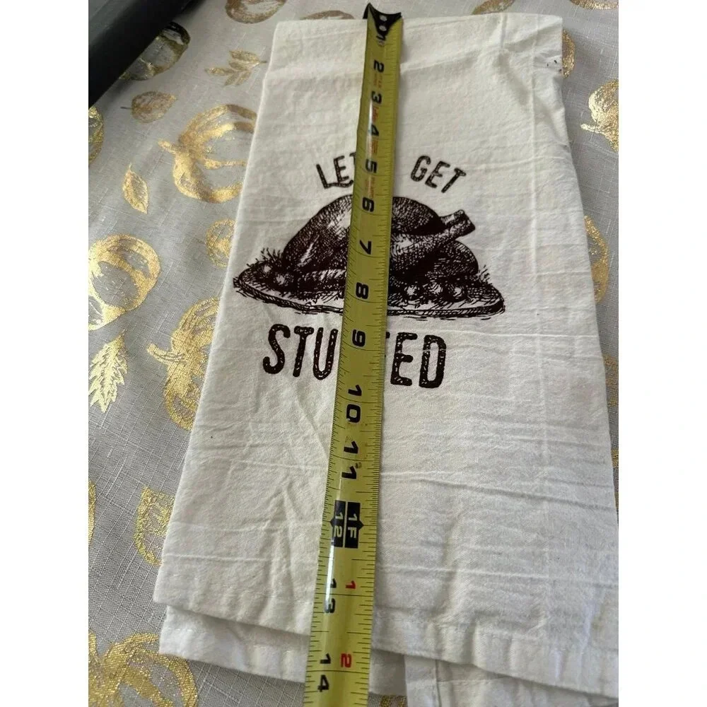 Let’s get stuffed turkey kitchen linen towel